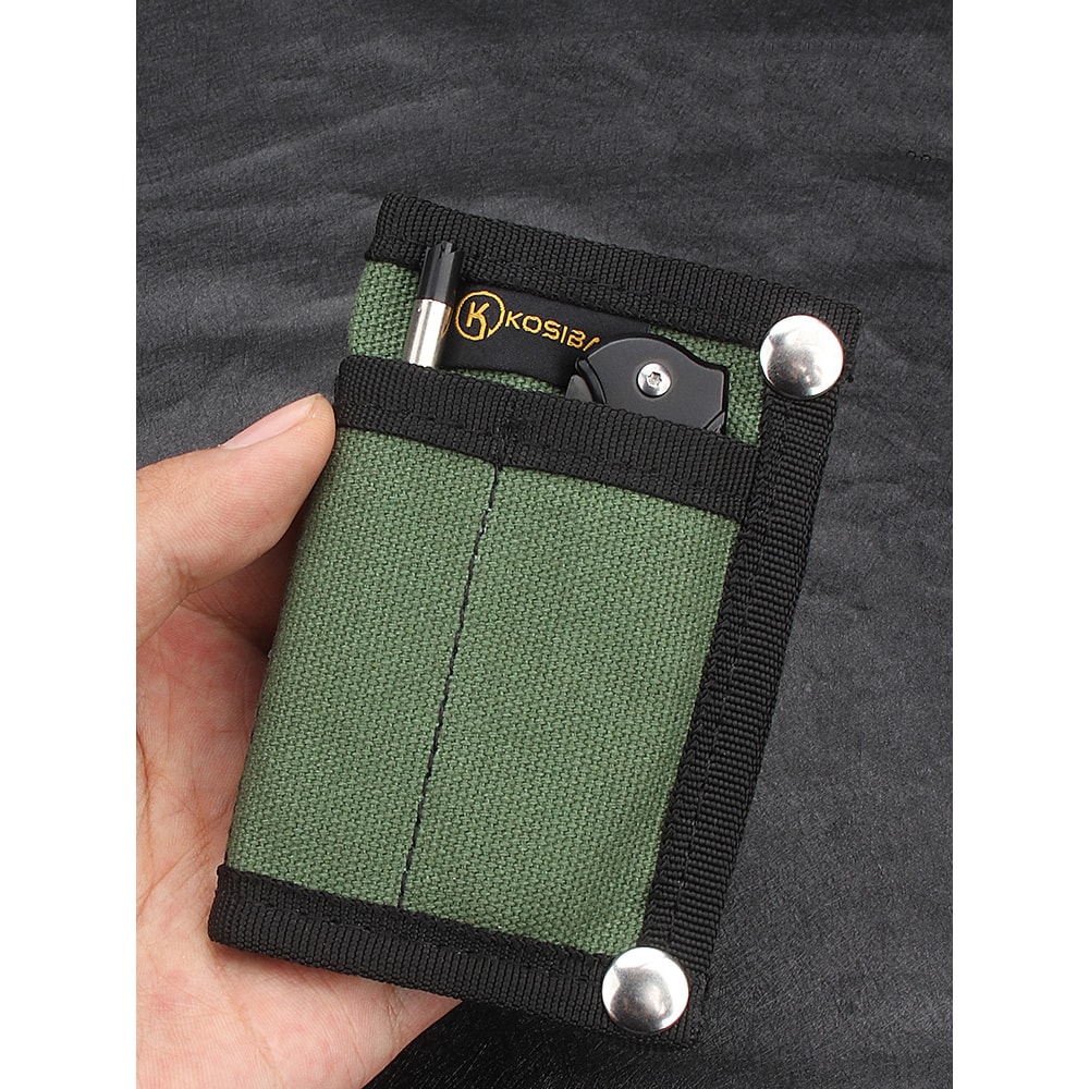 Tactical EDC Pouch Organizer with MOLLE System Durable Canvas Multi Pocket Gear Storage Bag