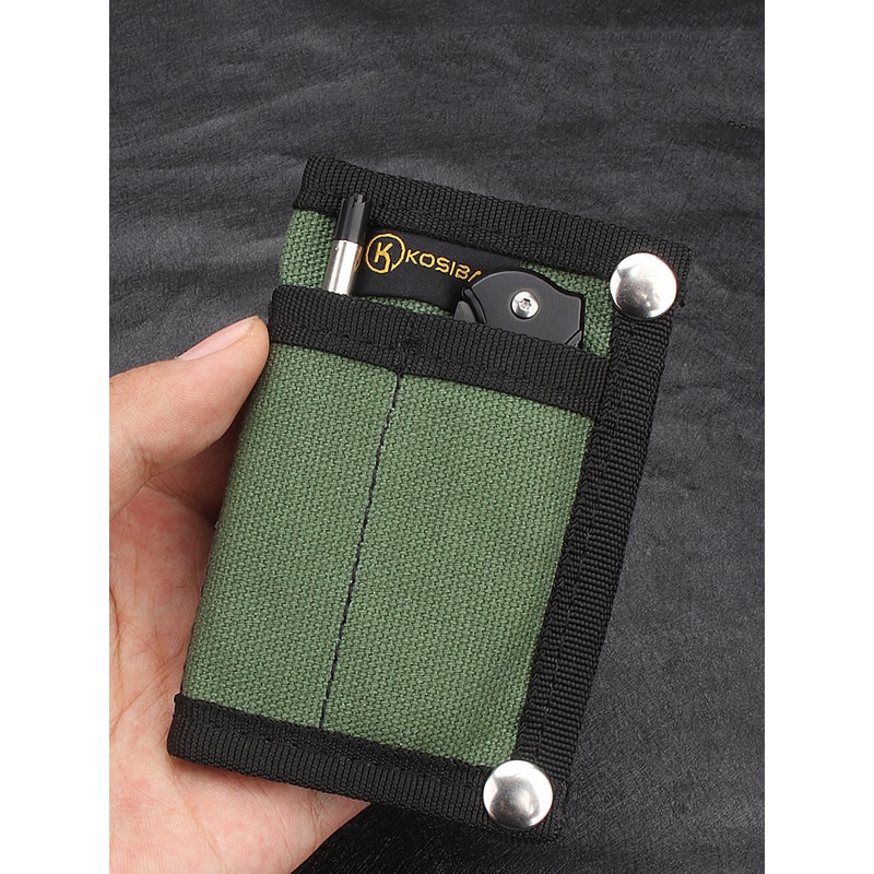 Tactical EDC Pouch Organizer with MOLLE System Durable Canvas Multi Pocket Gear Storage Bag