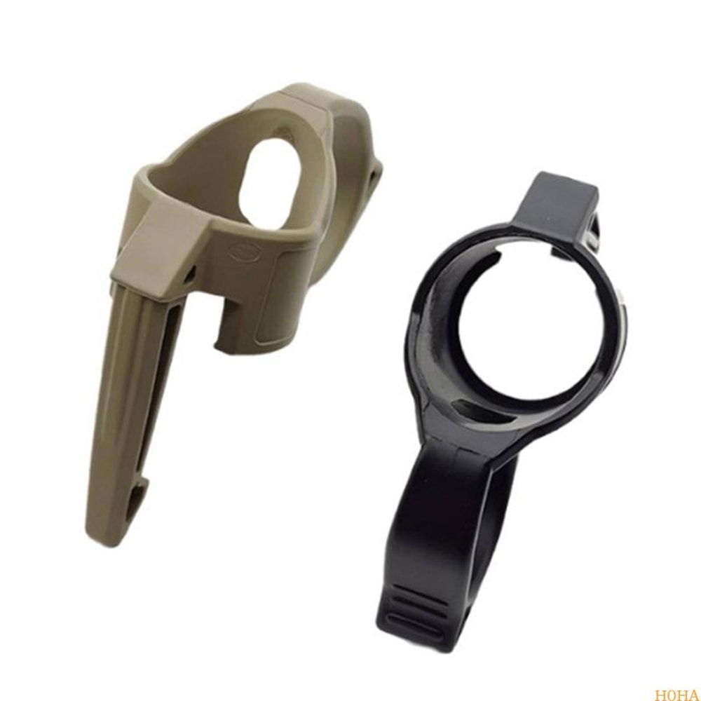Tactical Flashlight Ring Holder with Pocket Clip Grip for Outdoor EDC Carry