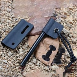 magnesium fire starter kit survival tool with striker for camping hiking emergency edc