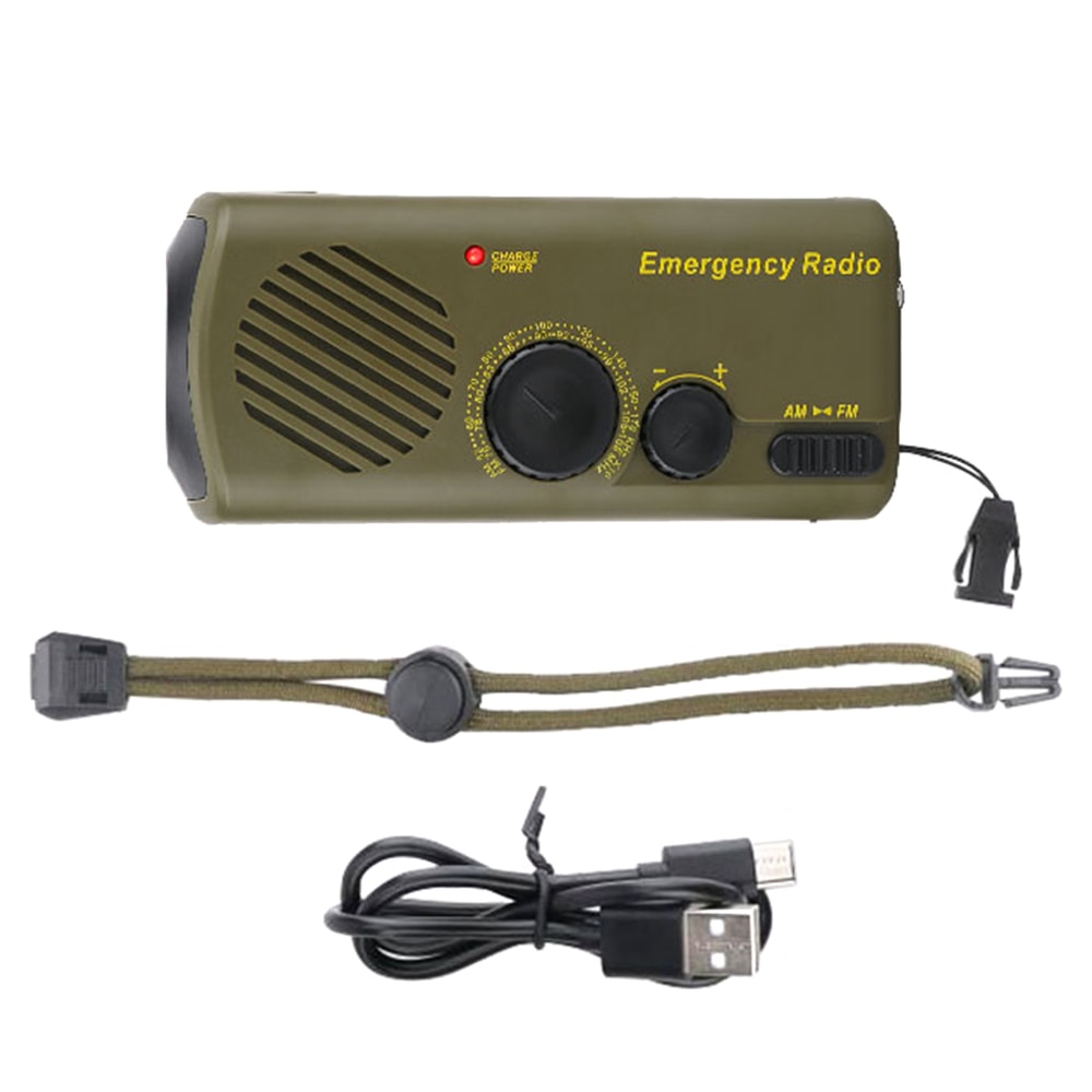 Emergency Solar Hand Crank Radio With Flashlight And Phone Charger Survival Kit 4
