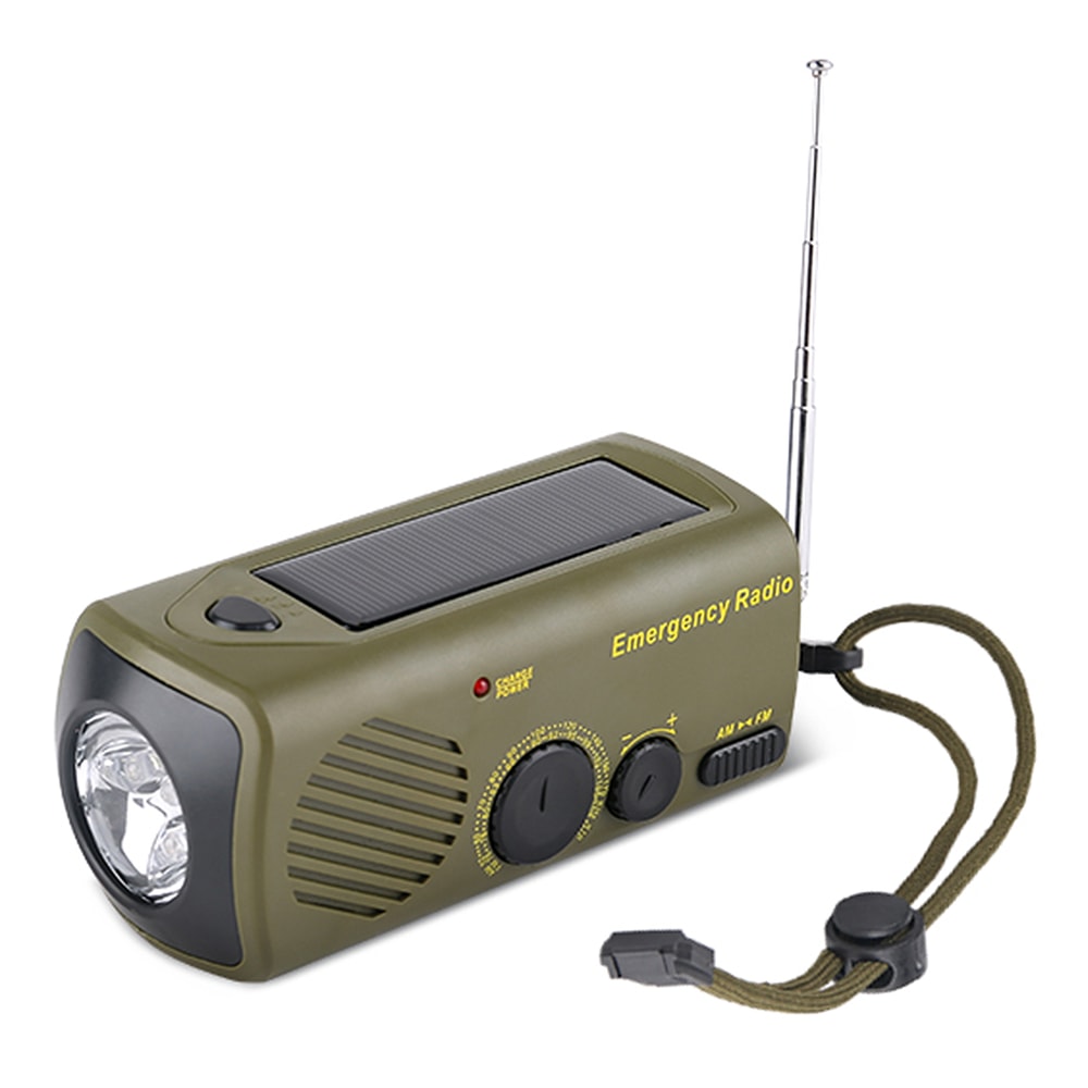 Emergency Solar Hand Crank Radio With Flashlight And Phone Charger Survival Kit 6