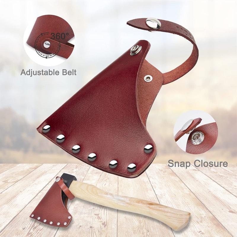 Premium Leather Axe Sheath Durable axe sheath Adjustable hatchet cover for Camping and Outdoor Tools