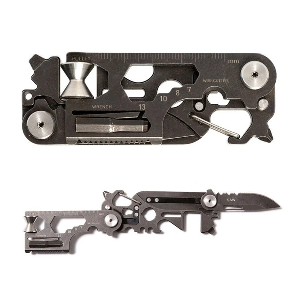 All-in-One Outdoor Survival Multi Tool Knife with Corkscrew and Wrench Pocket EDC Gear