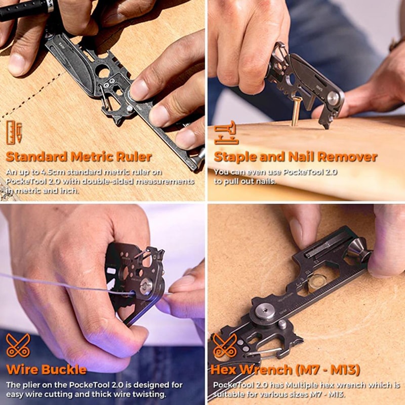 All-in-One Outdoor Survival Multi Tool Knife with Corkscrew and Wrench Pocket EDC Gear