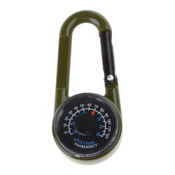 multifunctional hiking carabiner thermometer keychain durable outdoor clip gear