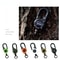 Portable Retractable Keychain with Compass and Steel Wire Carabiner Reel