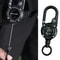 Portable Retractable Keychain with Compass and Steel Wire Carabiner Reel
