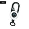 Portable Retractable Keychain with Compass and Steel Wire Carabiner Reel