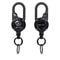 Portable Retractable Keychain with Compass and Steel Wire Carabiner Reel