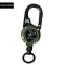 Portable Retractable Keychain with Compass and Steel Wire Carabiner Reel