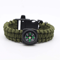 Outdoor Survival Bracelet with Compass, Whistle and Paracord Gear for Camping Hiking Emergency Kit