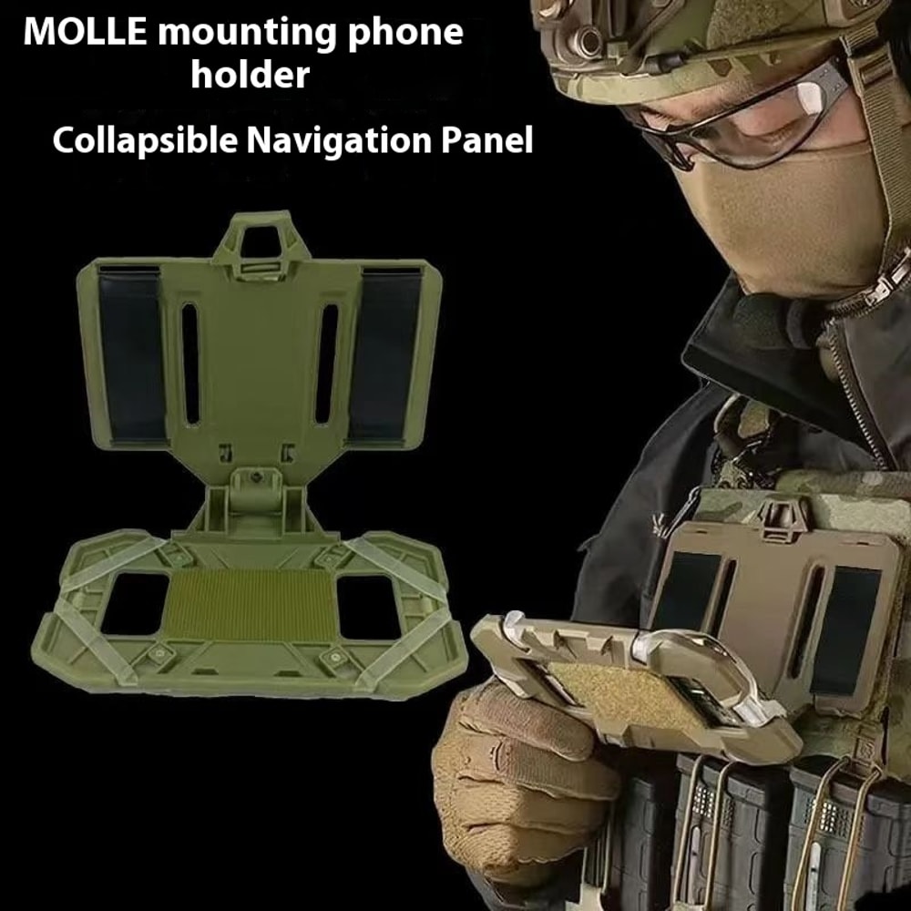 Tactical MOLLE Phone Chest Rig Holder Navigation Board for Hunting Hiking Outdoor Gear