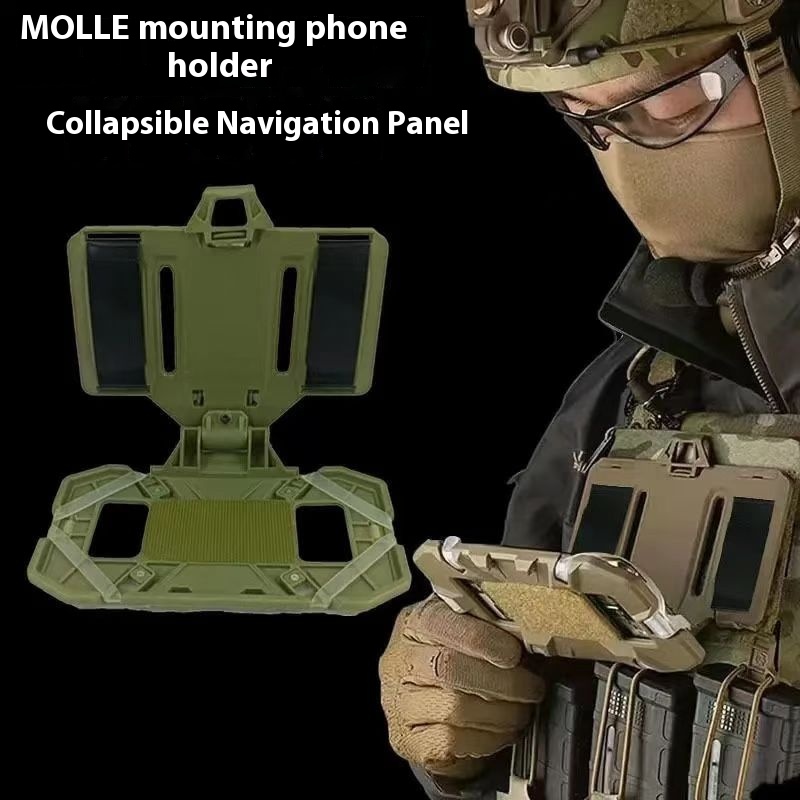 Tactical MOLLE Phone Chest Rig Holder Navigation Board for Hunting Hiking Outdoor Gear