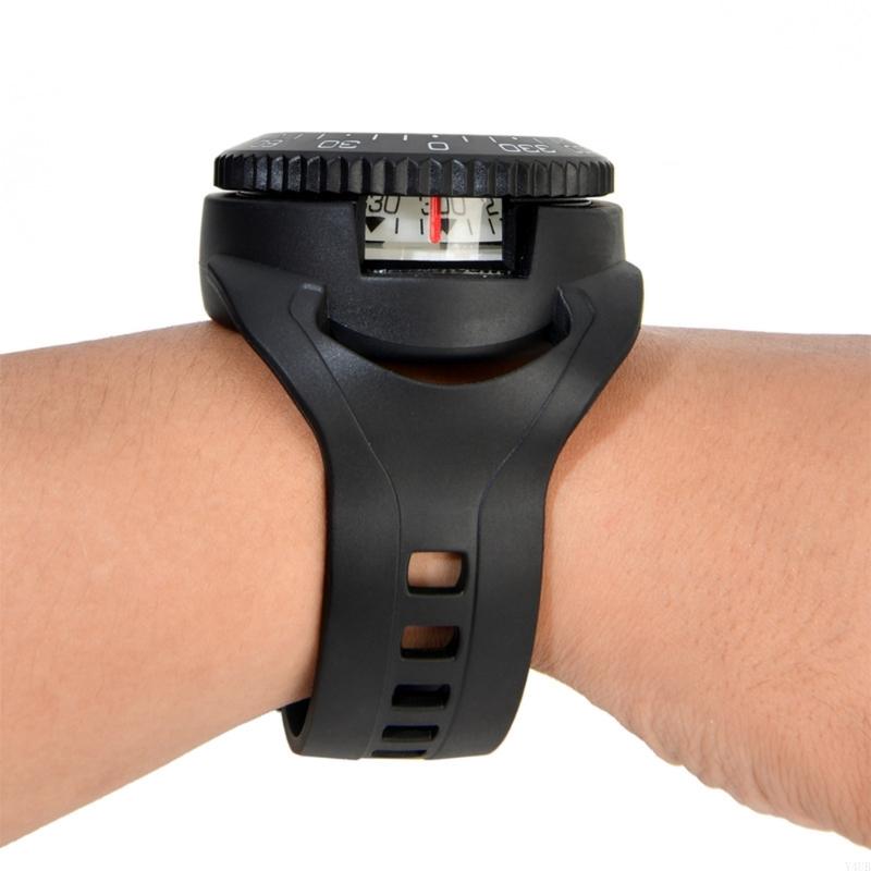 Wrist Mounted Survival Compass Watch Adjustable Camping Compass Navigation Gear