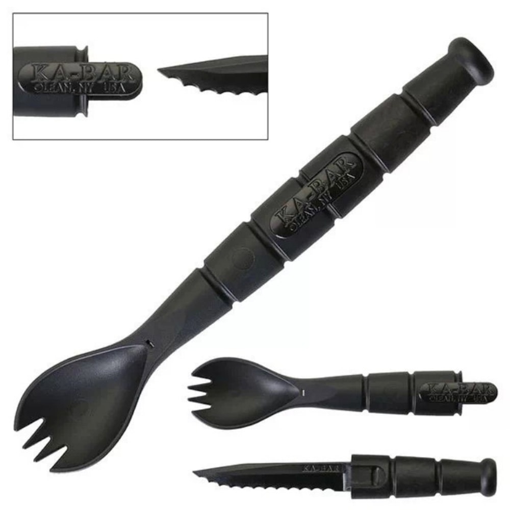 Compact Tactical Cutlery Set With Fork Spoon Knife Combo Portable Camping Utensil Set 3