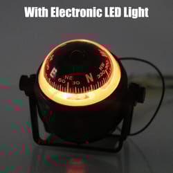led illuminated waterproof marine compass for boat navigation and positioning