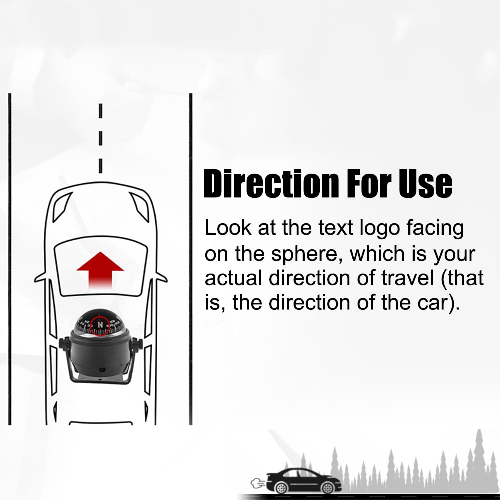 LED Illuminated Waterproof Marine Compass for Boat Navigation and Positioning