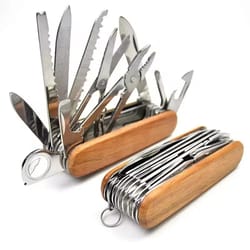 portable stainless steel camping multi tool knife with pliers folding pocket survival tool