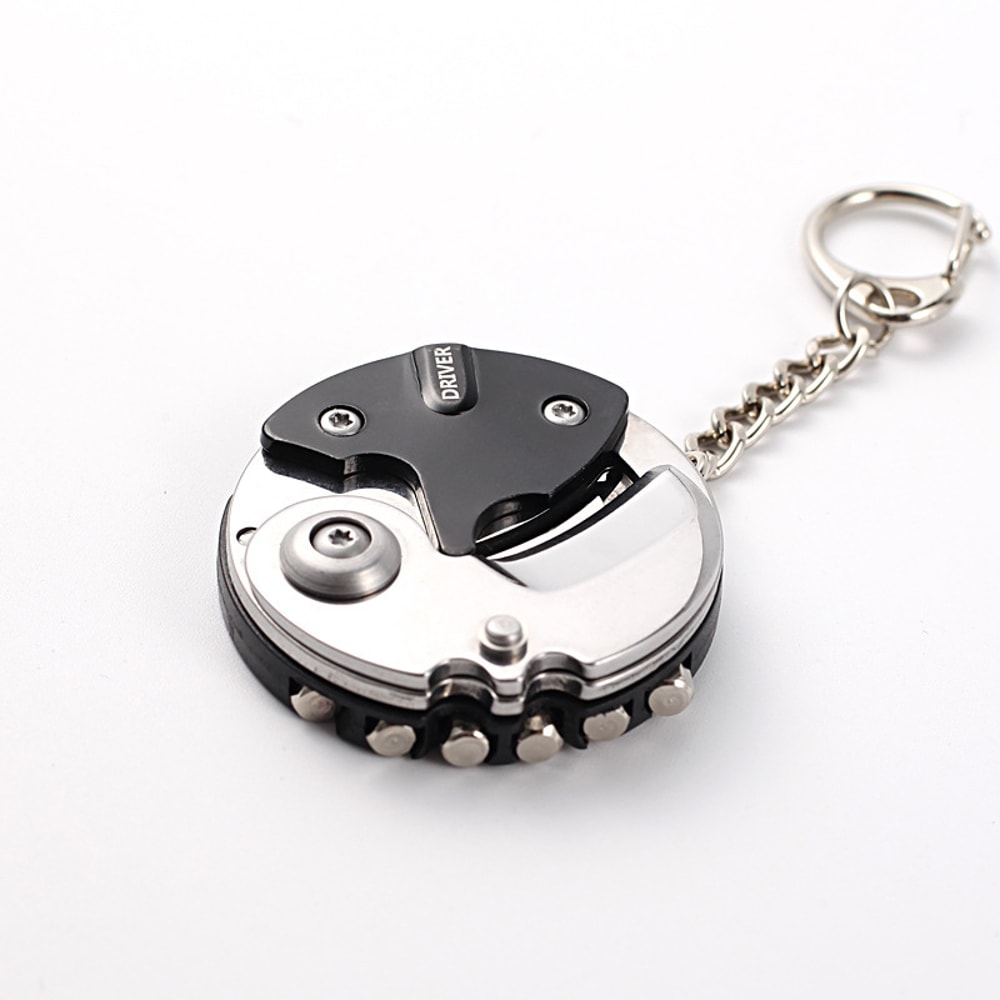 Mini EDC Keychain Multi Tool Coin Knife Screwdriver Pocket Gadget