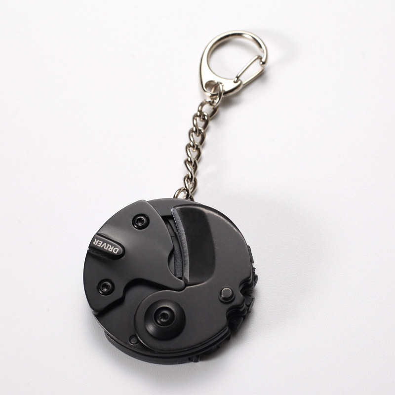 Mini EDC Keychain Multi Tool Coin Knife Screwdriver Pocket Gadget