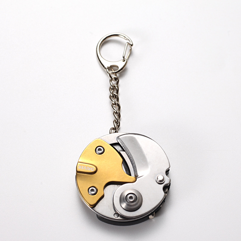 Mini EDC Keychain Multi Tool Coin Knife Screwdriver Pocket Gadget