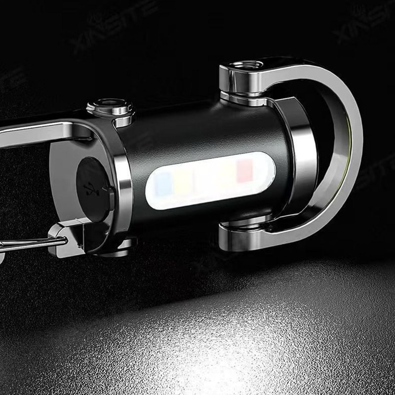 Portable COB LED Keychain Flashlight Rechargeable Waterproof Emergency Light
