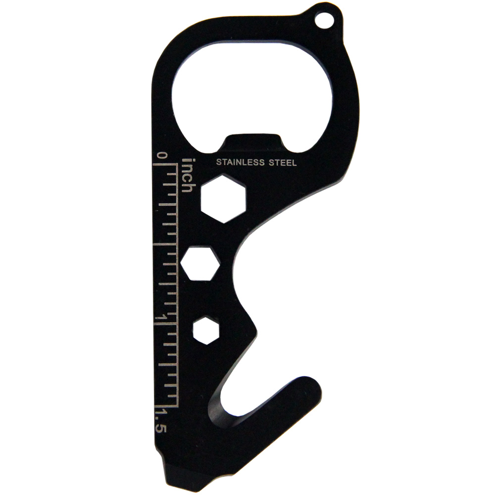 QingGear EDC Multi Tool Keychain with Seatbelt Cutter and Bottle Opener for Emergency Use