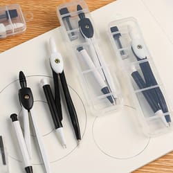 minimalist precision drawing compass set for students, engineers and geometry drafting