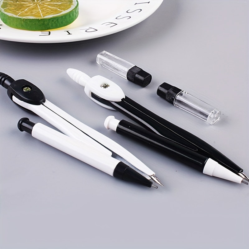 Minimalist Precision Drawing Compass Set for Students, Engineers and Geometry Drafting