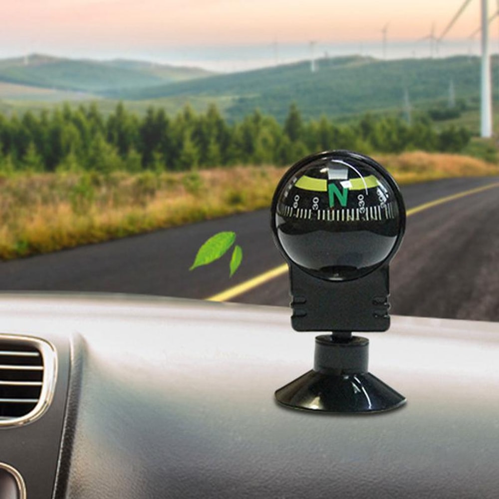 Adjustable Car Navigation Compass Dashboard Mount for Hiking and Outdoor Driving Direction Tool