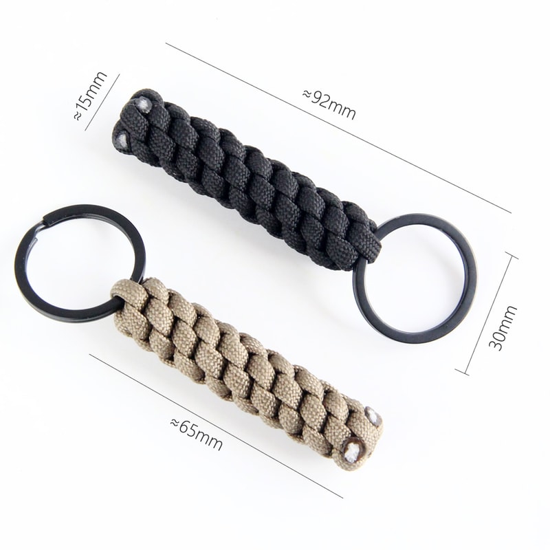 Tactical Paracord Keychain Survival Rope Key Ring for Camping Hiking EDC Gear