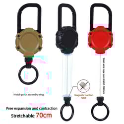 heavy duty retractable key holder with chain durable tactical key holder and retractable keychain