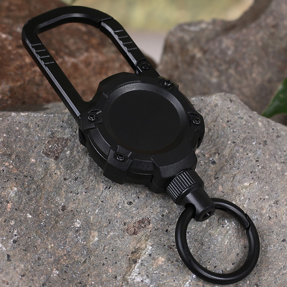 Heavy Duty Retractable Key Holder with Chain Durable tactical key holder and retractable keychain
