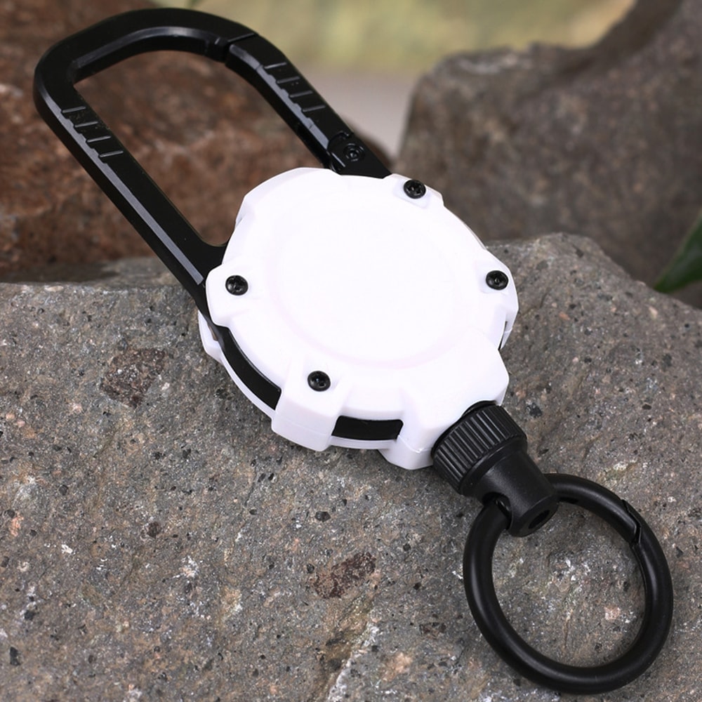 Heavy Duty Retractable Key Holder with Chain Durable tactical key holder and retractable keychain