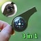 Emergency Survival Whistle with Compass Thermometer Keychain for Hiking Camping Safety