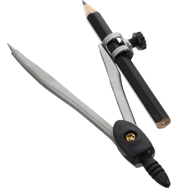 Professional Metal Drawing Compass Set for Students Precise Geometry Compass with Pencil Holder