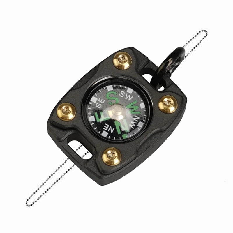 Titanium EDC Compass Pendant Glow Waterproof Mini Survival Compass Keychain