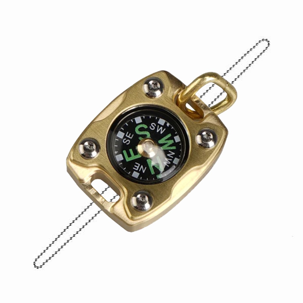 Titanium EDC Compass Pendant Glow Waterproof Mini Survival Compass Keychain