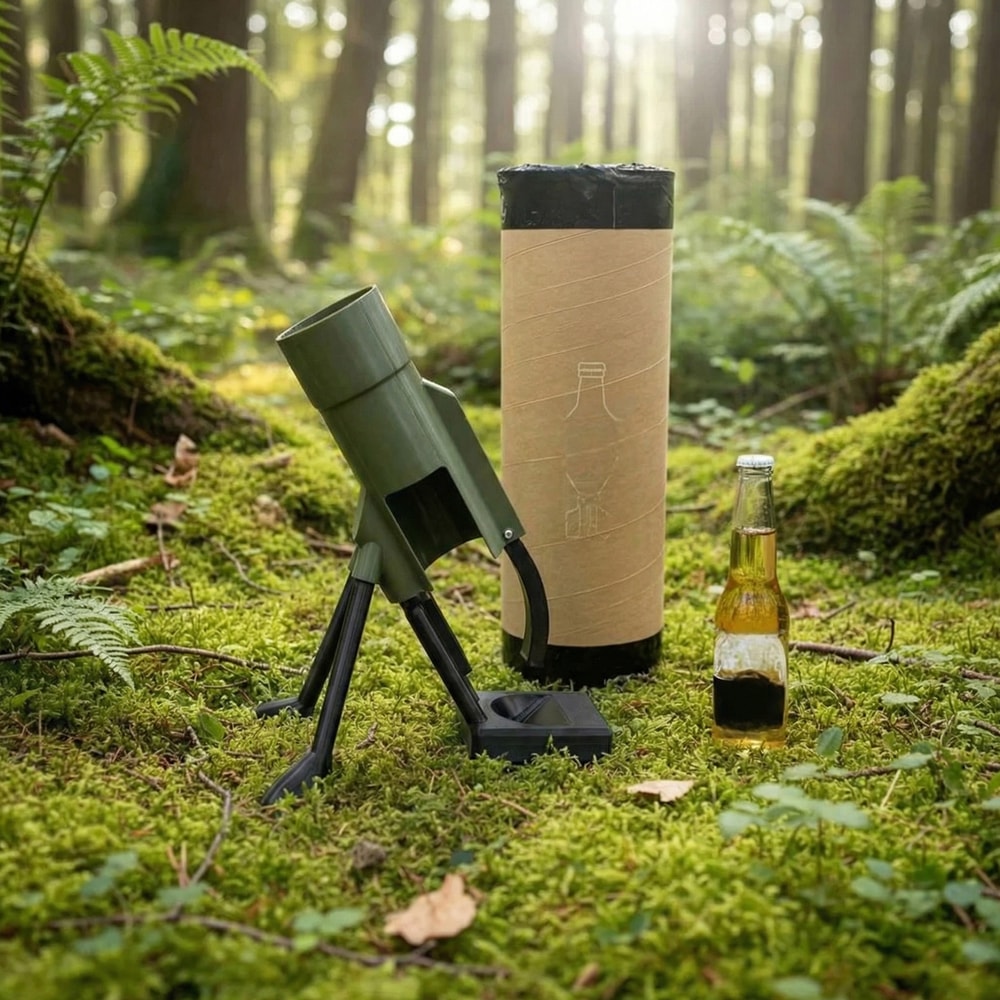 Tactical Beer Bottle Opener Cap Launcher Push Down Bar Tool