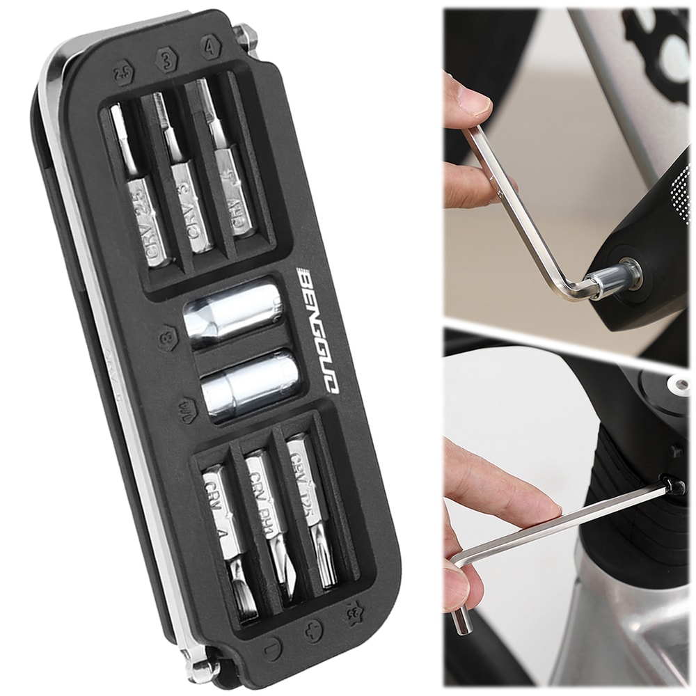 Portable Bike Multi Tool Kit Compact Bicycle Repair Tool 0