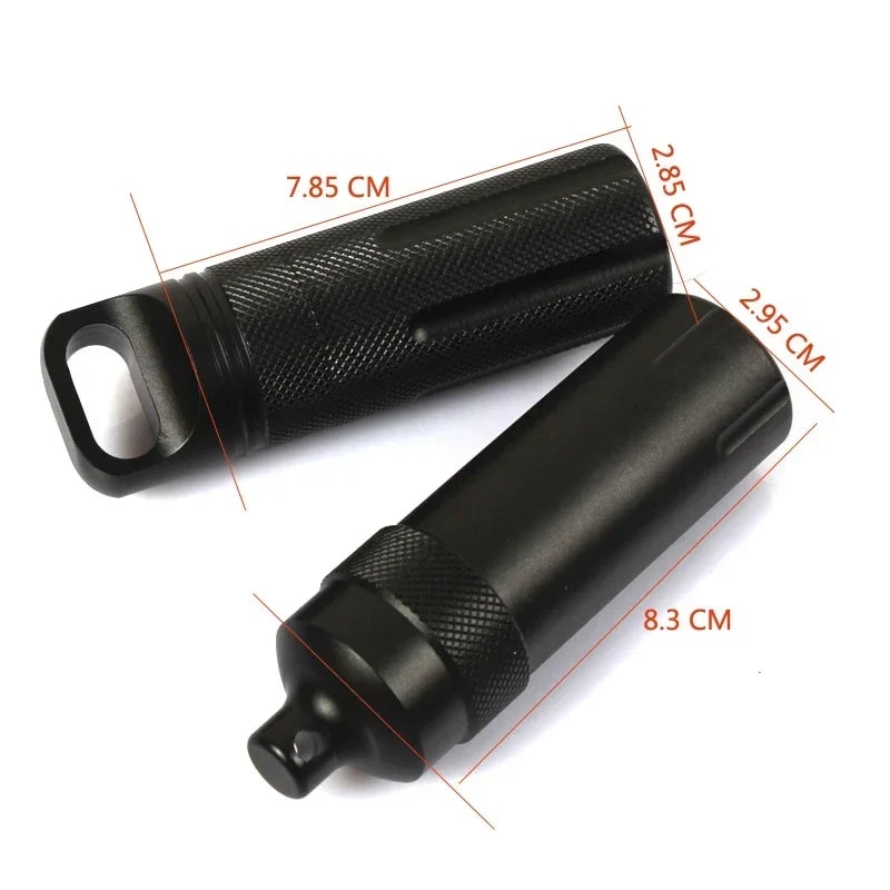 Waterproof Aluminum Pill Case Keychain Mini EDC Survival Capsule Container 2