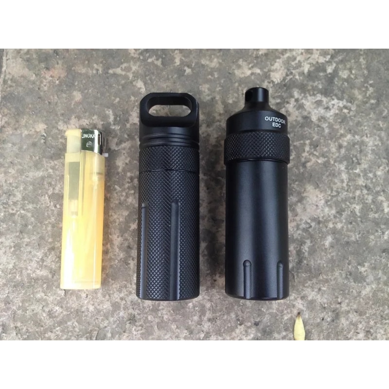 Waterproof Aluminum Pill Case Keychain Mini EDC Survival Capsule Container 5