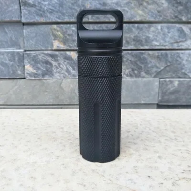 Waterproof Aluminum Pill Case Keychain Mini EDC Survival Capsule Container 7