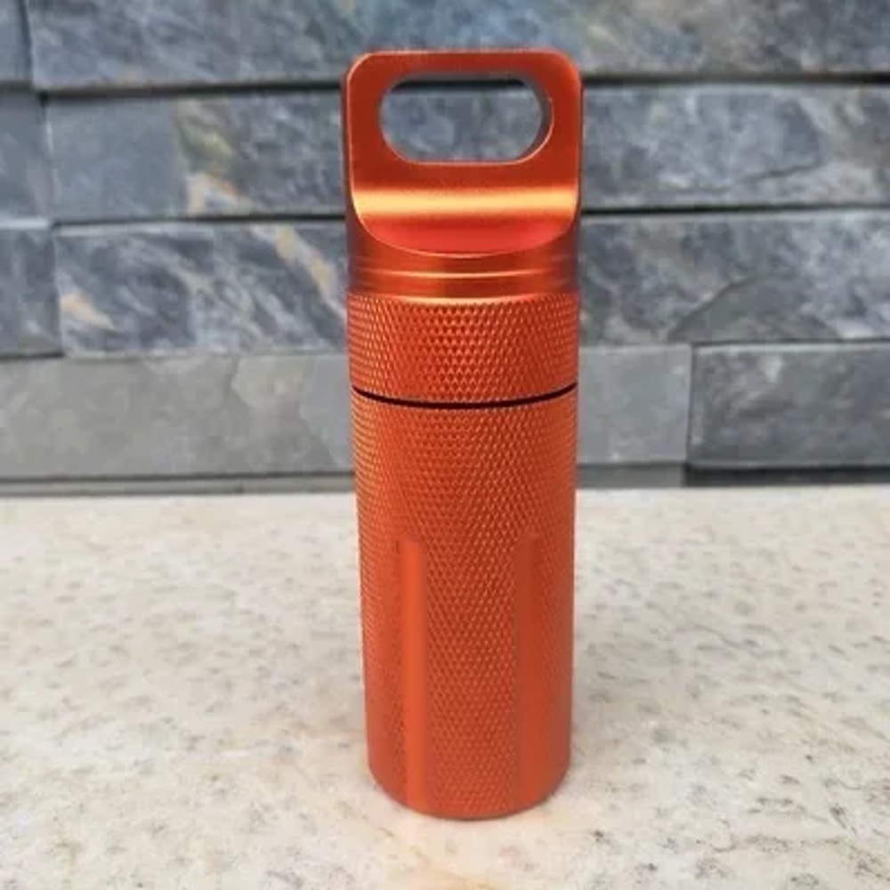 Waterproof Aluminum Pill Case Keychain Mini EDC Survival Capsule Container 8