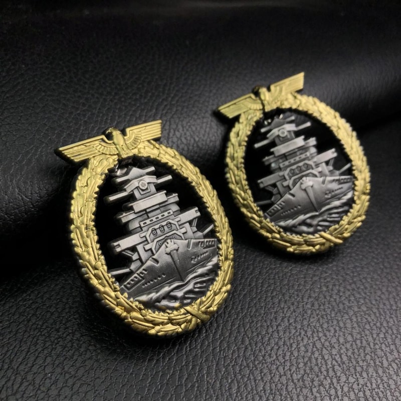 Vintage Nautical Ship Wheel Metal Pin Badge Maritime Collector Medal