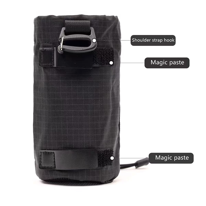 Portable Hiking Water Bottle Holder Bag with Phone Pocket and Shoulder Strap