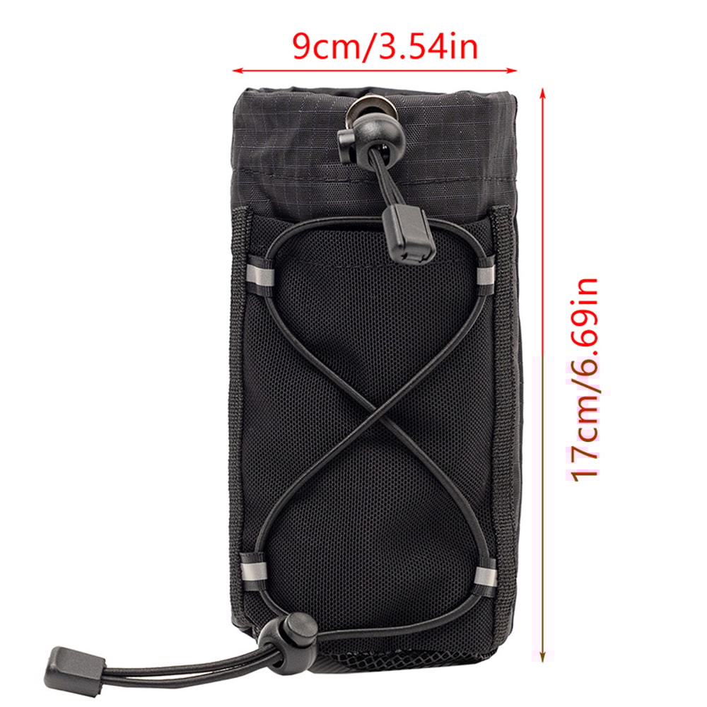 Portable Hiking Water Bottle Holder Bag with Phone Pocket and Shoulder Strap
