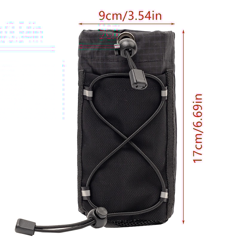 Portable Hiking Water Bottle Holder Bag with Phone Pocket and Shoulder Strap