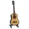 Mini Wooden Guitar Decor with Stand Realistic Miniature Musical Instrument Gift